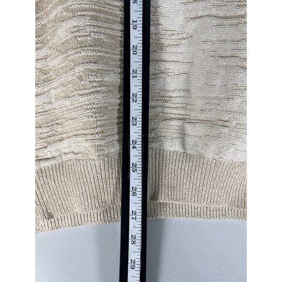 VTG Embroidered Flying Eagle Over Mountains Pullover Beige Sweater Sz L USA Made - Picture 3 of 10